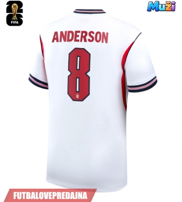Lacne Muži Futbalové dres Anglicko Elliot Anderson #8 MS 2026 Krátky Rukáv - Domáci